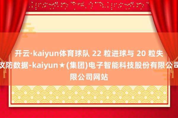 开云·kaiyun体育球队 22 粒进球与 20 粒失球的攻防数据-kaiyun★(集团)电子智能科技股份有限公司网站