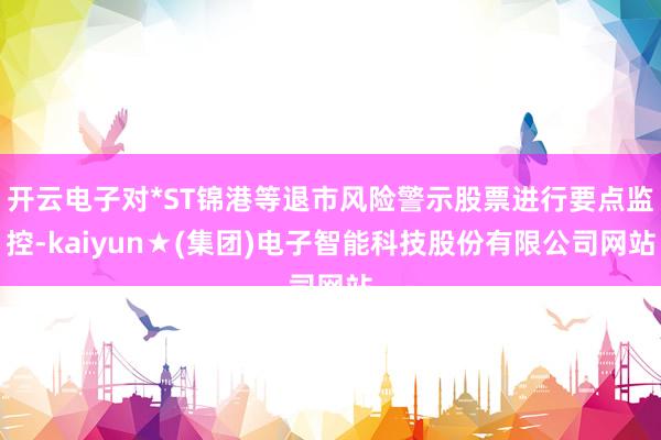 开云电子对*ST锦港等退市风险警示股票进行要点监控-kaiyun★(集团)电子智能科技股份有限公司网站