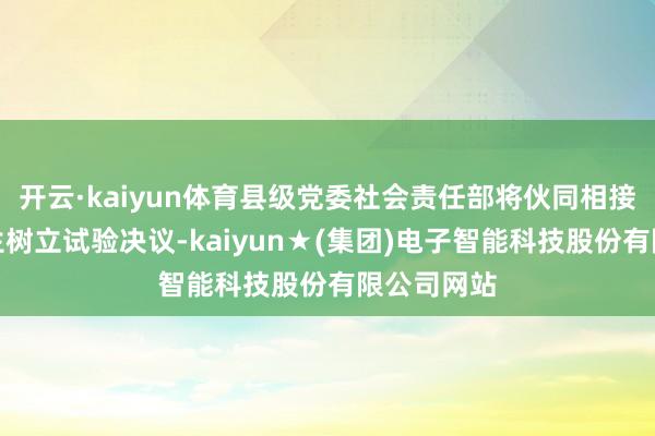 开云·kaiyun体育县级党委社会责任部将伙同相接单元为学生树立试验决议-kaiyun★(集团)电子智能科技股份有限公司网站