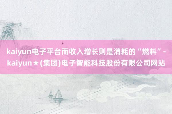 kaiyun电子平台而收入增长则是消耗的“燃料”-kaiyun★(集团)电子智能科技股份有限公司网站