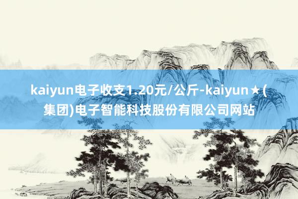 kaiyun电子收支1.20元/公斤-kaiyun★(集团)电子智能科技股份有限公司网站